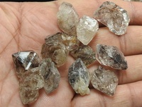 Quartz Diamant Herkimer Clair, Pierres Précieuses Minérales Naturelles, Points de Guérison Taillés Naturellement, Bruts Terminés, 15-20MM, Origine États-Unis