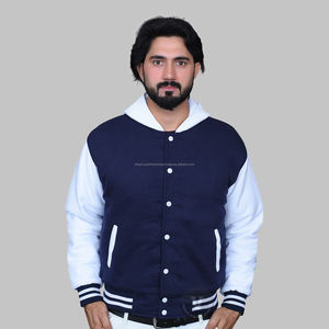 Men's Cotton <b>Fleece</b> Letterman <b>Jacket</b> Yellow Body with Black Sleeves College Varsity <b>Jacket</b> for OEM Wholesale - Product Image 6