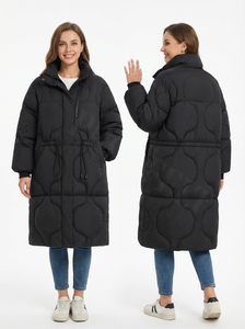 Fabricant de vêtements personnalisés en feutre Pro, manteaux longs matelassés, manteaux d'hiver chauds matelassés, taille à cordon, légers, rembourrés, pour l'extérieur - Product Image 6