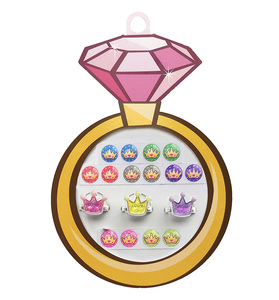 สติกเกอร์อีพ็อกซี่3D พร้อมการ์ดเพชร (ต่างหูแบบยึดติด7คู่และแหวน3ชิ้น) - Product Image 5