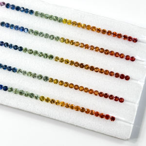 Pierres précieuses rondes de saphir multicolore naturel de 3 mm, taille brillant, qualité de nettoyage des yeux, facettées, pierres précieuses en vrac par fournisseur en gros - Product Image 6