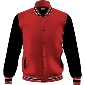 Veste universitaire à la mode pour hommes, décontracté, coupe régulière, blousons bombardiers de baseball Letterman, polaire - Product Image 1