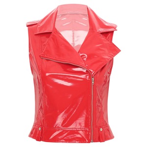 เสื้อกั๊กหนังแกะแบบมีซิปสำหรับผู้หญิงเสื้อกั๊กหนังแท้ระบายอากาศได้ดี - Product Image 4