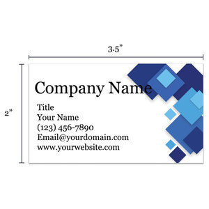 Your Business, Your Way 3.5" X 2" Blue Steel Custom Business Cards on Thick 300gsm Paper Wholesale Custom Printed - Product Image 2