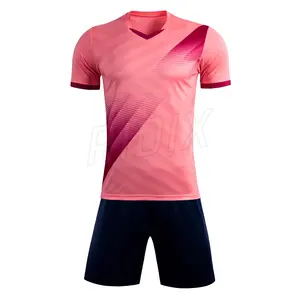 Uniforme de futebol com conjunto de roupas esportivas, camisa de futebol personalizada para jovens