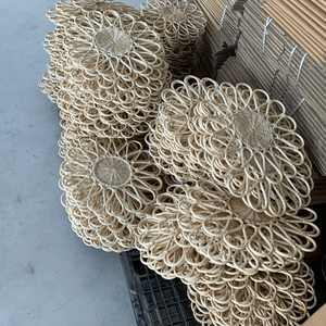 Sous-verre en rotin naturel tissé à la main, antidérapant, décoratif, pour table de cuisine, imperméable, fabriqué au Vietnam - Product Image 2