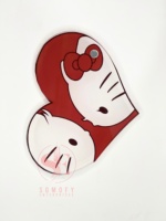 Boîte d'emballage personnalisée en acrylique avec logo, en forme de cœur, pour extensions de cils, palette irisée, tendance et de haute qualité