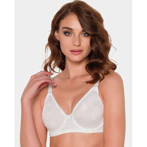 270 Solid Pattern Underwired Lace Minimizer Bra Comfortable <b>Sexy</b> One-Piece <b>Lingerie</b> Adjustable Hooks Breathable Thin Padding - Product Image 3