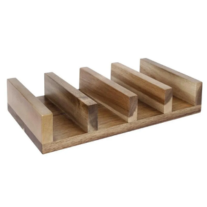 Soporte de Taco de madera de mango para vajilla de mesa Platos y platos para forma cuadrada y pulidos con venta - Product Image 1