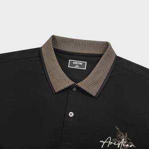 Aristino Men's Solid Black for Shirt Broadcloth Smart Casual 48% <b>Visco</b> 23% Cotton 20% Polyester 9% Spandex APS617AS2S - Product Image 2