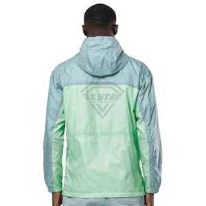 ชุดกันลมสองชิ้นสำหรับผู้ชายชุดวอร์มผ้าไนลอนสำหรับผู้ชายเสื้อกันลมแบบรูดซิปทำจากโพลีเอสเตอร์ออกแบบได้ตามต้องการใหม่ - Product Image 6