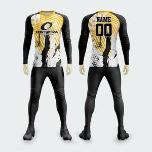 Ensemble de maillot de gardien de but de football 2026 avec rembourrage et motif tribal, uniforme de sport pour gardien de but, kit de gardien de but comprenant un maillot et un short - Product Image 3