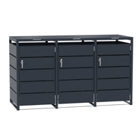 Abri de rangement extérieur pour poubelles, à ouverture supérieure, étanche, en acier galvanisé, 120L/240L, taille personnalisable, pour poubelles à déchets et de recyclage