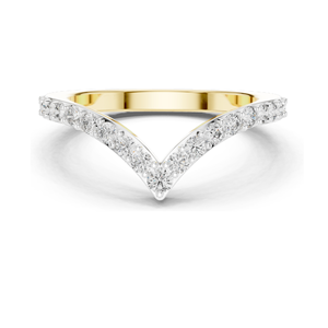 แหวนเพชรทรงตัววี 0.66 กะรัต สำหรับผู้หญิง ความใส VVS-VS EF ทอง 18KT, 14KT, 10KT และเงิน 925  ทองชมพู, ทองเหลือง, ทองขาว - Product Image 1
