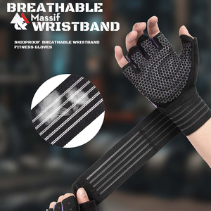 Guantes Deportivos de Medio Dedo con Cierre de Cordones de Malla para Levantamiento de Pesas, Fitness, Gimnasio, Entrenamiento, Impermeables, Personalizados para Hombres y Mujeres - Product Image 3