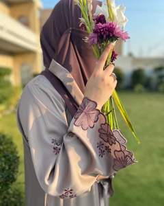 Elegante modesto bordado a mano de las mujeres personalizable hermoso trabajo hecho a mano Abayas Formal tradicional Dubai vestidos de tela transpirable - Product Image 2