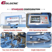 Scie à ruban horizontale entièrement automatique à double colonne GZ4230X CNC pour métaux