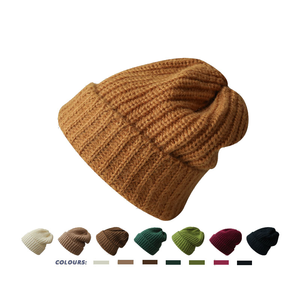 Bonnet d'hiver unisexe personnalisé avec logo, 100% acrylique, impression numérique, tricot plat, couleur unie, bord retroussé, style décontracté professionnel - Product Image 6