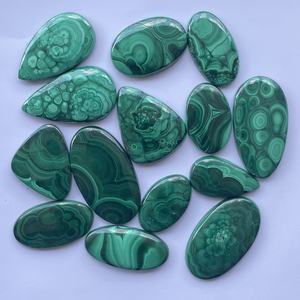10mm 20mm 30mm Malachite verte naturelle lisse taille libre Cabochon en vrac pierre précieuse du fabricant Semi précieux pour bijoux 2025 - Product Image 2