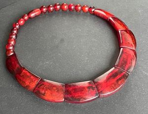 Handmade Ocean Wave Resin Pendant Necklace - Product Image 1