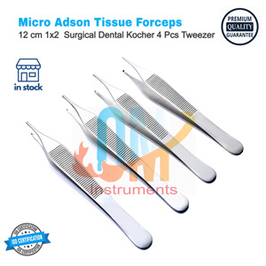 Pince à tissus Micro Adson Offre Spéciale 12cm & 15cm 1x2 dents Instruments chirurgicaux en acier inoxydable de haute qualité pince à dissection - Product Image 2