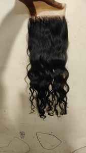 Venta caliente vendedor indio desgaste 5X5 cutícula alineada virgen cabello humano crudo 5X5 cierre Original cabellos crudos naturales para trenzar - Product Image 2