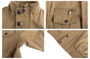 Men's Spring Fall Casual Windbreaker Motorbike <b>Jacket</b> New Design Stand Collar Top Quality Cotton <b>Canvas</b> <b>Jackets</b> For Men - Product Image 5