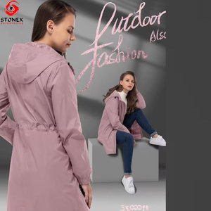 Vêtement d'extérieur imperméable pour femmes grande taille de haute qualité personnalisé en gros, coupe-vent, fabrication en usine - Product Image 5