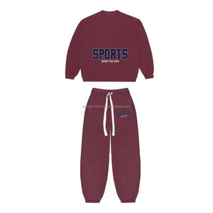 Venta al por mayor 100% Trajes de chándal de algodón Ropa de invierno de los hombres Ropa deportiva Jogging Traje de chándal Personalizable Logo Trajes de chándal - Product Image 1