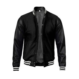 Trendy Plus Size Men's Varsity University Baseball Jacket Unique Style with Canvas <b>Fabric</b> CollegeBaseballjacket for men - Product Image 2