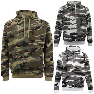 OEM à manches longues poche kangourou camouflage imprimé logo sweats à capuche tissu épais hommes sweats surdimensionnés | Unique et élégant - Product Image 6