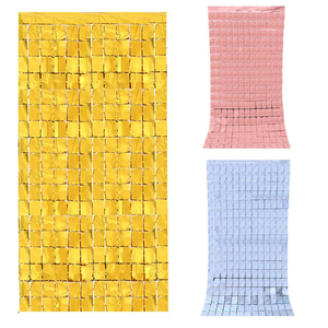 Cortina de fundo quadrada para festa de despedida de solteira, decoração de parede para festas de aniversário e casamento, 1*2m de comprimento - Product Image 6