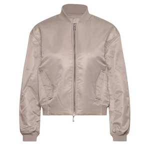 Padded Finished Woven <b>Lightweight</b> Windproof Warm Zip-Up Winter Outerwear Casual Stylish <b>Womens</b> Bomber <b>Jacket</b> - Product Image 5