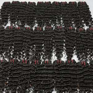 Extensiones de cabello virgen indio Premium máquina trama peluca Natural tejido doble dibujado paquetes al por mayor - Product Image 3