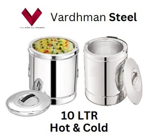 Casserole chauffante classique en acier inoxydable de grande taille 10 L, 100 % authentique, avec fond à induction, offre incroyable pour la soupe - Product Image 5