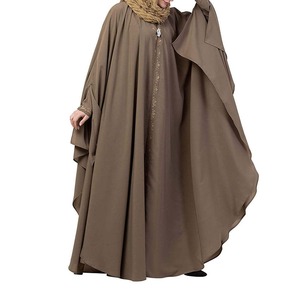 New 2025 Light Elegant Polyester Anti-Static Breathable Turkish Style Maxi Length Abaya <b>Butterfly</b> Embroidery Muslim Abaya for - Product Image 5