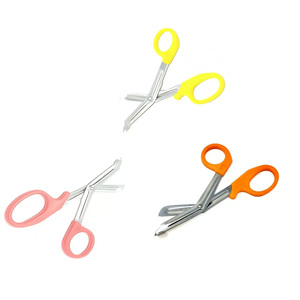 3 nuevas tijeras de utilidad de acero inoxidable de 5,5 pulgadas ecológicas, tijeras surtidas EMT/EMS para suministro de vendaje paramédico - Product Image 1