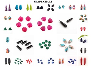 Pierres précieuses en vrac de haute qualité, cabochon rond lisse de 12 mm, lapis-lazuli naturel, composite cuivre, pour la fabrication de bijoux - Product Image 4