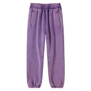 Pantalon de survêtement décontracté pour femmes, délavé à l'acide, pantalon de survêtement confortable de couleur unie à la mode pour femmes - Product Image 5