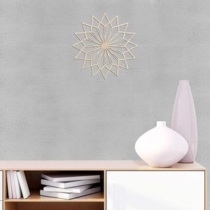 Art mural en bois mandala artisanal, géométrie sacrée complexe, décoration intérieure - Product Image 5