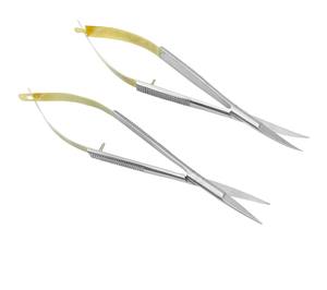 Stainless Steel Manual Dental Castroviejo Surgical Scissors Straight/Curved Ergonomic <b>3</b>-Jaw Forceps Tools Dentistry Surgical - Product Image 3