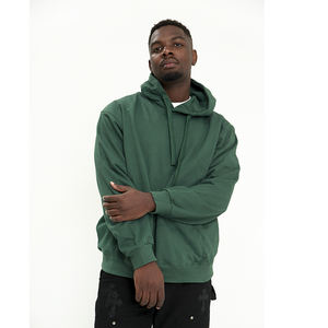 เสื้อฮู้ดผ้าฟลีซผ้าฝ้ายสำหรับผู้ชาย ปรับแต่งได้ สีพื้น สีขาว สีดำ สวมใส่สบาย เหมาะสำหรับฤดูหนาว มีหลายขนาดและหลายสี - Product Image 5