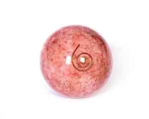 Vente en gros de sphère d'orgone unakite boule de guérison énergétique en cristal faite à la main bobine de cuivre mascotte de pierres précieuses pour la méditation Reiki Home Decor - Product Image 4