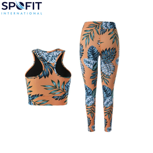Ensemble de yoga sublimé léger pour femme à prix abordable – Tenue de sport 2 pièces respirante et à séchage rapide pour la gym et le fitness - Product Image 2