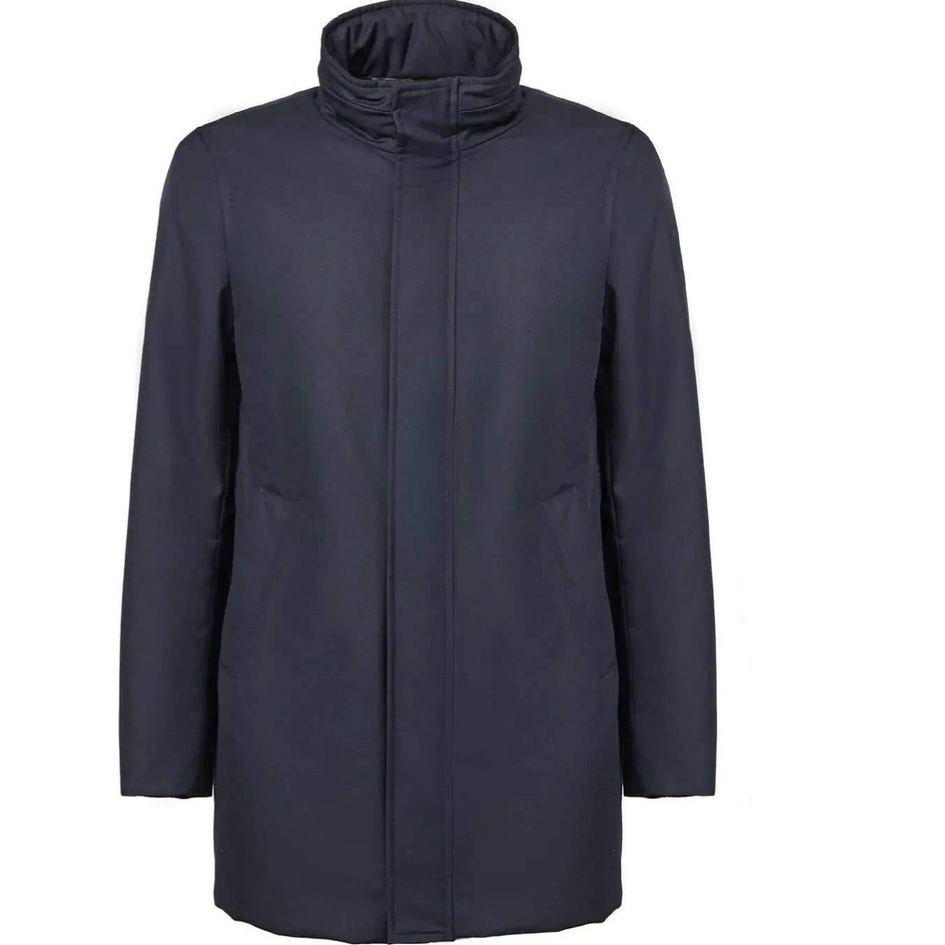 PREMIUM QUALITY ITALIAN CAR COAT PADDED IN ECO DOWN SERGIO GREY DAILY OUTWEAR FOR MAN