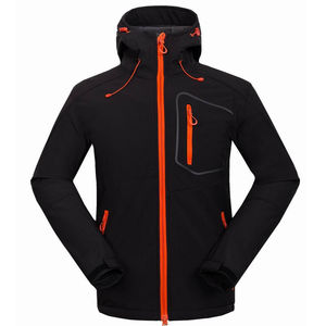 Veste coupe-vent thermique imperméable pour homme sur mesure, veste softshell de sport pour le camping en plein air, décontractée, unie, devant pour l'automne - Product Image 6