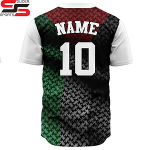 Premium Baseball Jersey Green and Black 100% Polyester Baseball Jersey for Team Uniforms - Product Image 2