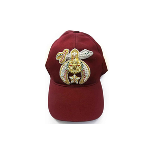 Casquette de baseball maçonnique - Broderie à la main de couleur marron, bijoux, fils métalliques, personnalisable, réglable, sportive, respirante, imperméable, unisexe - Product Image 1