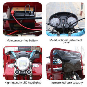 Triciclo de carga personalizable, triciclo de gasolina, carga para suministro de Rancho <span class=keywords><strong>y</strong></span> entrega de productos, motocicleta de 3 ruedas - Product Image 6