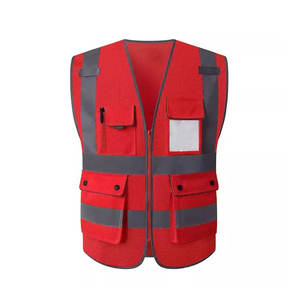 Chalecos de Seguridad Reflectantes de Alta Visibilidad, Personalizables, Casuales, Transpirables, con Múltiples Bolsillos, Ropa de Trabajo para Hombre - Product Image 1